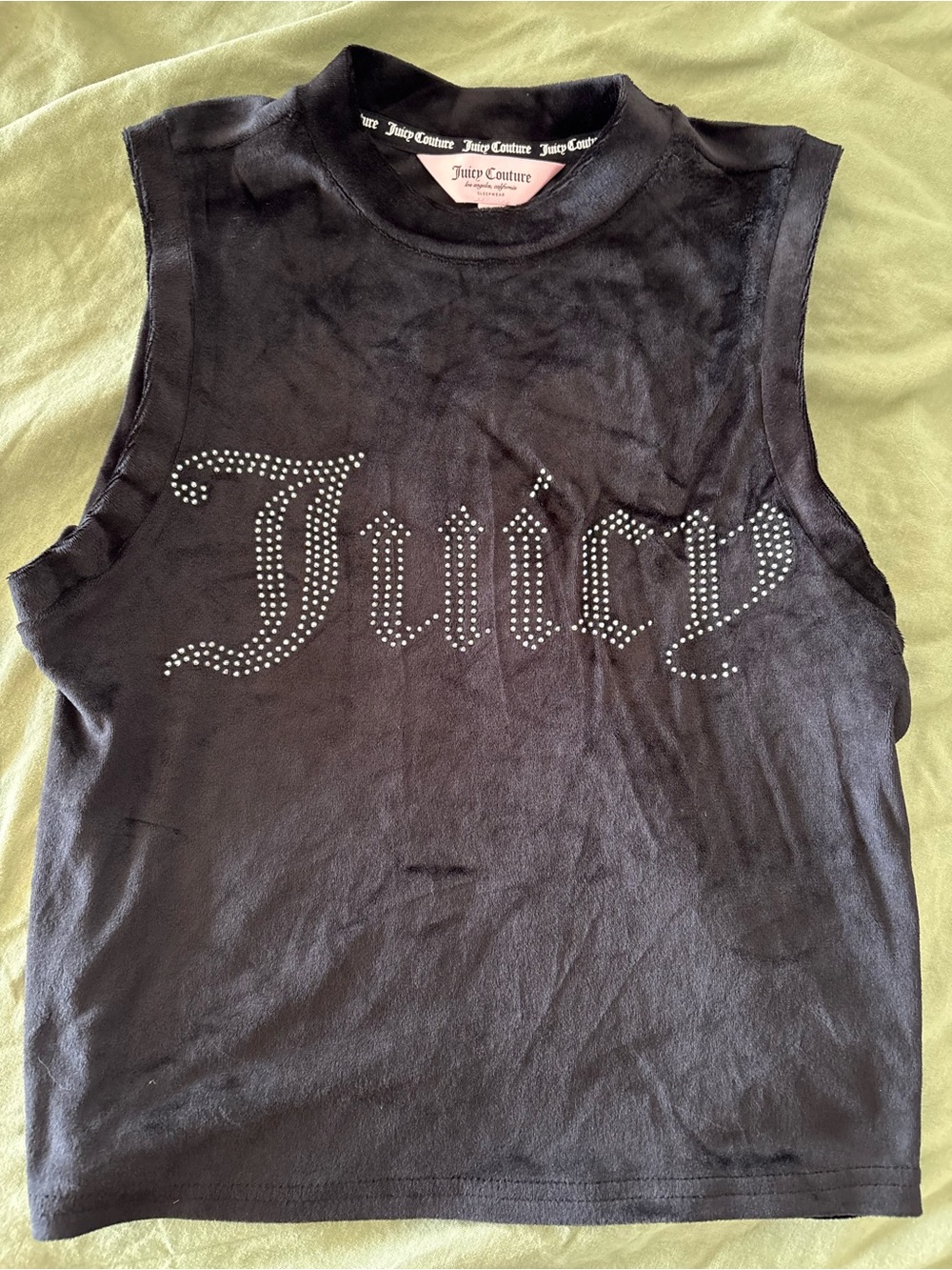 Juicy Couture Black Studded Logo Tank